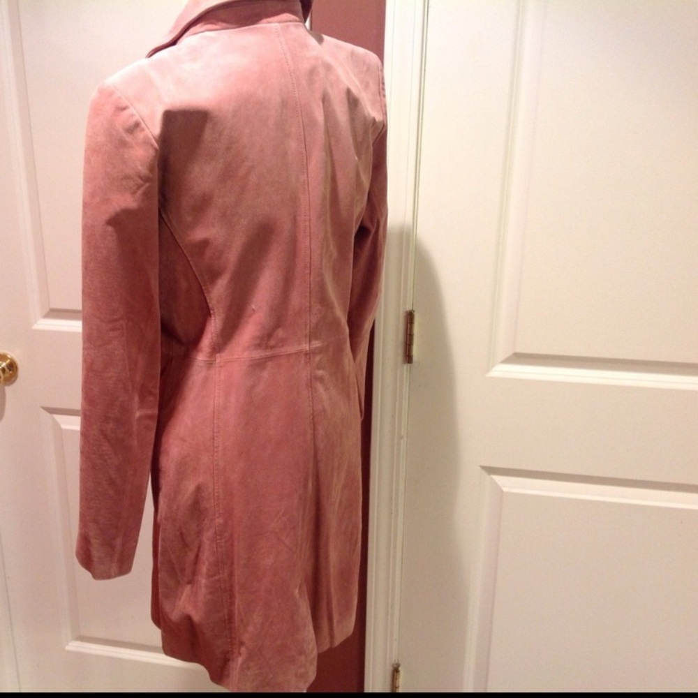 Pink Leather Blazer: Size 10 - Picture 2 of 3